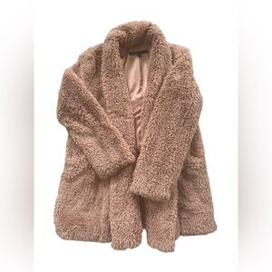 Kenneth Cole Midi Teddy Jacket with Pockets